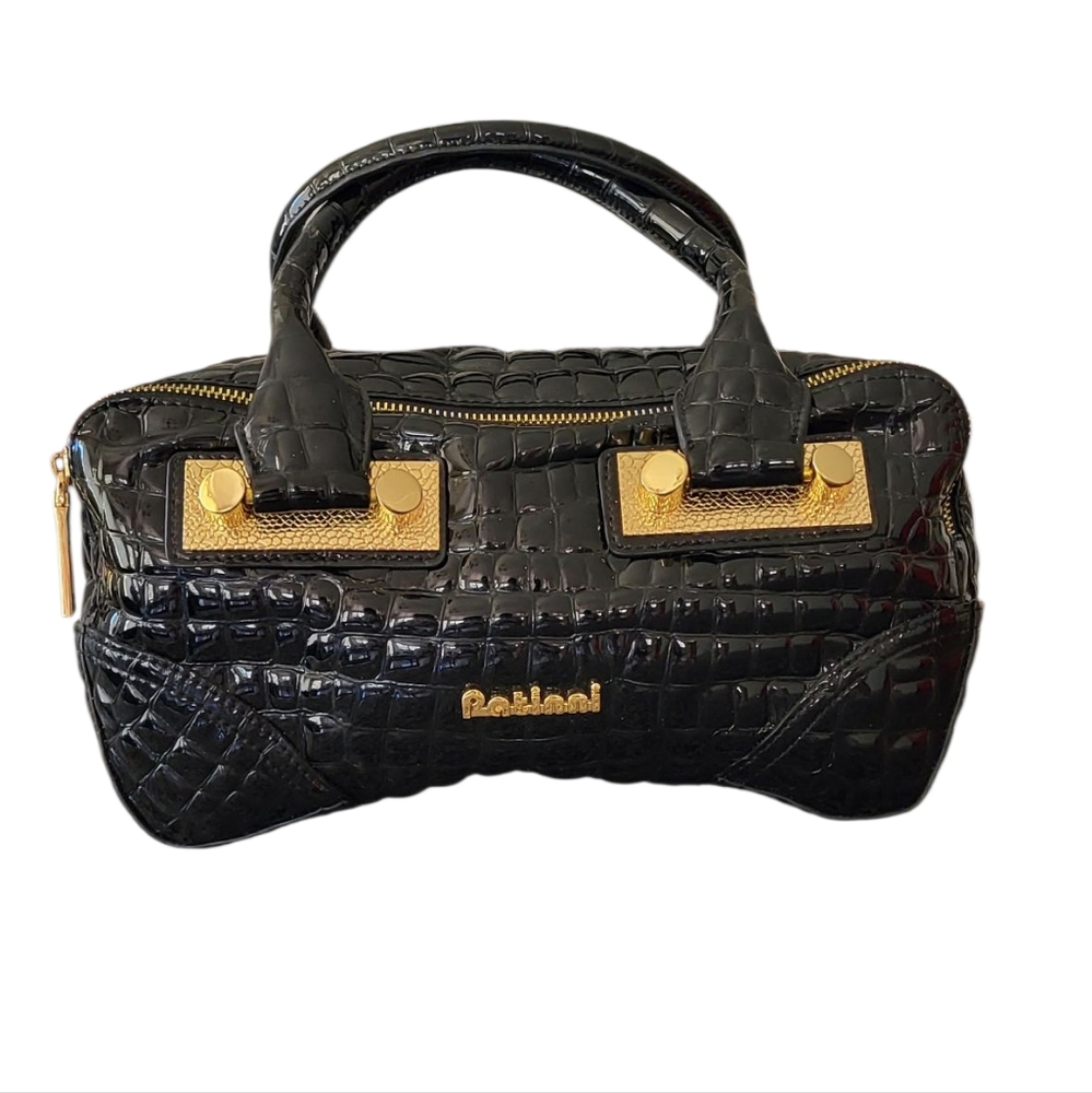 Patinni Patent Leather Barrel Purse